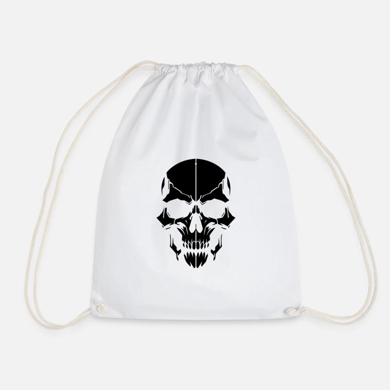 Skull, skull, - Drawstring Bag - white