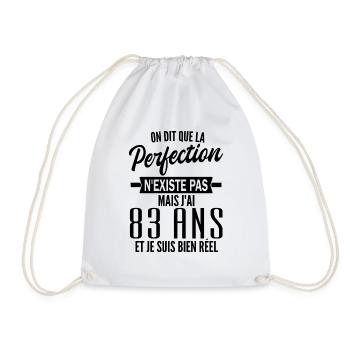 t-shirt 83 ans / anniversaire 83 ans / j'ai 83 ans - Sac de sport léger - blanc - Devant