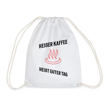 Tasse mit Spruch - Turnbeutel - Weiß - Vorne