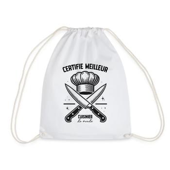 Best cook - Drawstring Bag - white - Front
