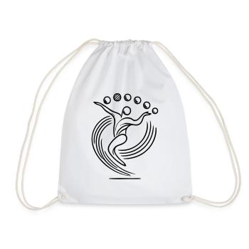 Juggling Juggler Logo - Drawstring Bag - white - Front