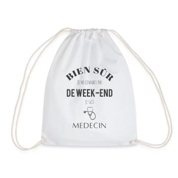 biensur j ai pas de week end je suis medecin3 - Sac de sport léger - blanc - Devant