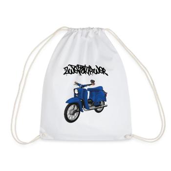 Hirondelle (bleu) // Illustration - Sac de sport léger - blanc - Devant