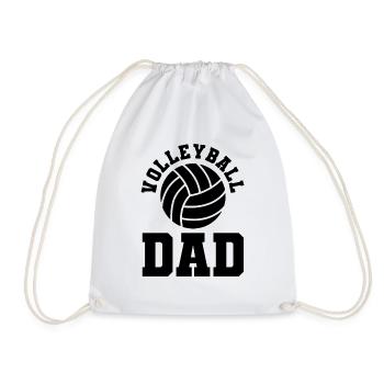Volleyball dad - Drawstring Bag - white - Front