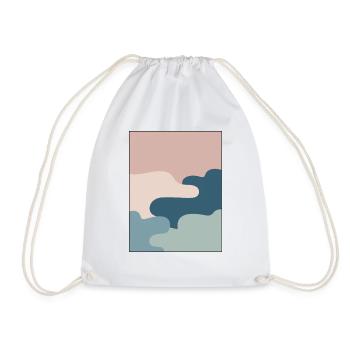 Pastell Muster Abstrakte Formen Kunst Wolken Farbe - Turnbeutel - Weiß - Vorne