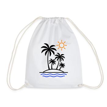 Palmiers d’été de l’île - Sac de sport léger - blanc - Devant