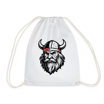 Wikinger Helm Odin - Turnbeutel - Weiß - Vorne
