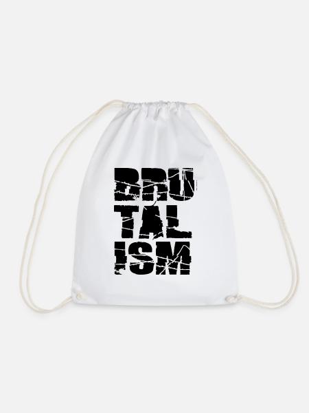 Brutalismus - Turnbeutel - Weiß