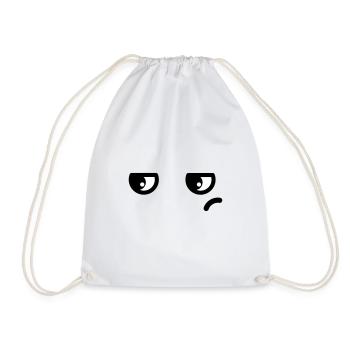 Yeux agacés Kawaii - Sac de sport léger - blanc - Devant