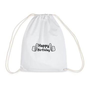 Anniversaire Pouce levé - Sac de sport léger - blanc - Devant
