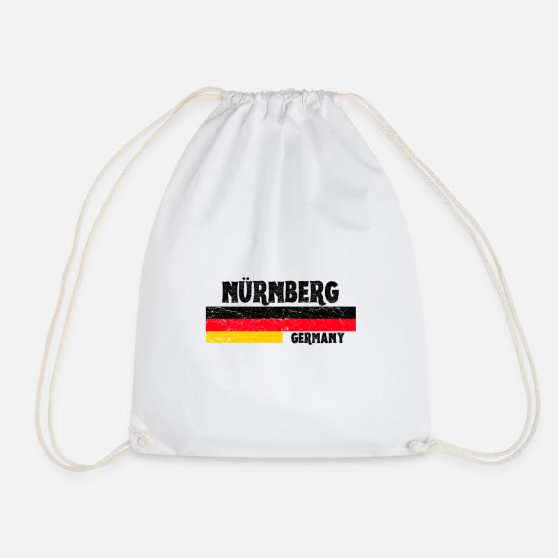 Nürnberg Deutsche Flagge - Turnbeutel - Weiß