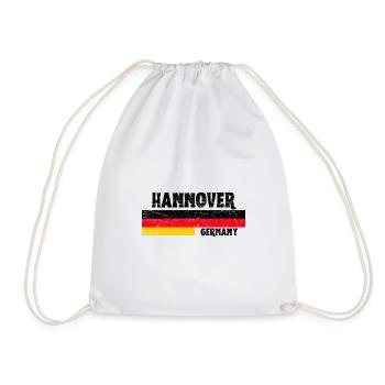 Hannover Germany Flag - Drawstring Bag - white - Front