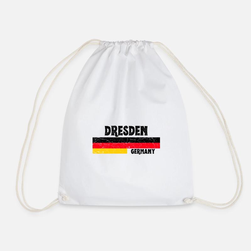 Dresden Deutschland Flagge - Turnbeutel - Weiß