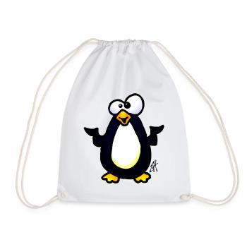 Pinguin - Turnbeutel - Weiß - Vorne