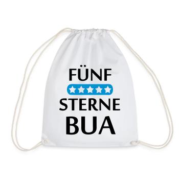Fünf Sterne Bua Bayern Geschenk - Turnbeutel - Weiß - Vorne