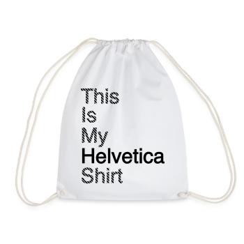 Typography shirt graphic design gift bark - Drawstring Bag - white - Front