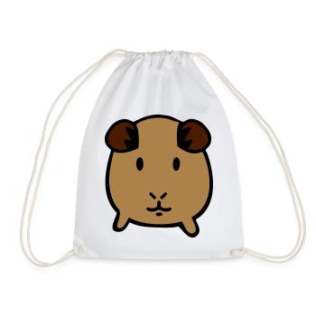 guinea pig - Drawstring Bag - white - Front