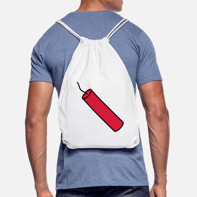 stop rod tnt dynamite explode explosion Drawstring Bag