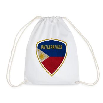 Philippinen Wappen Vintage Geschenk Flagge Manila - Turnbeutel - Weiß - Vorne