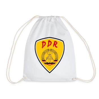 GDR Coat of Arms Design / Vintage Gift Ostalgie - Drawstring Bag - white - Front