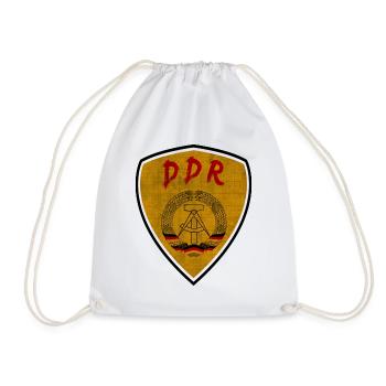 GDR Coat of Arms Design Vintage / Gift Ostalgie - Drawstring Bag - white - Front