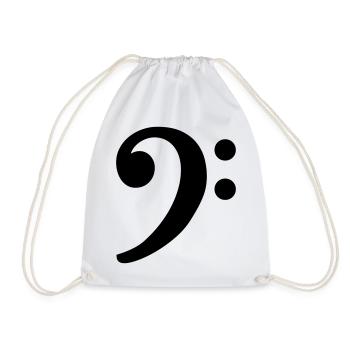 Clef basse - Sac de sport léger - blanc - Devant