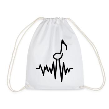 musique - Sac de sport léger - blanc - Devant