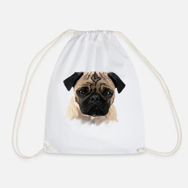 Mops - Turnbeutel - Weiß