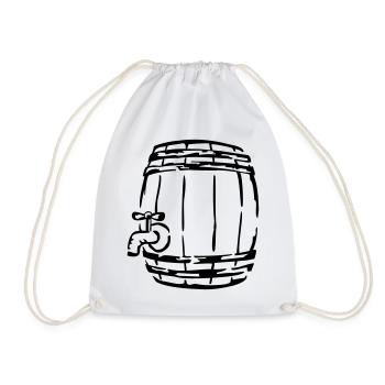 beer - Drawstring Bag - white - Front