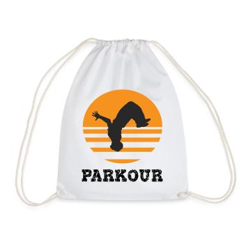 parkour - Drawstring Bag - white - Front
