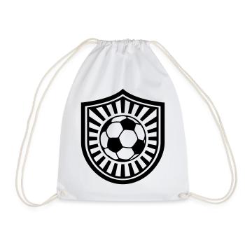Fußball Emblem Personalisierbar Simpel Einfach - Turnbeutel - Weiß - Vorne