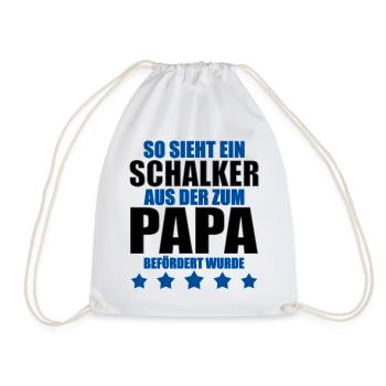 Schalker Papa | Schalke Vatertags Geschenkidee - Turnbeutel - Weiß - Vorne
