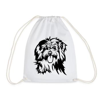 Tête de Berger des Pyrénées - Sac de sport léger - blanc - Devant