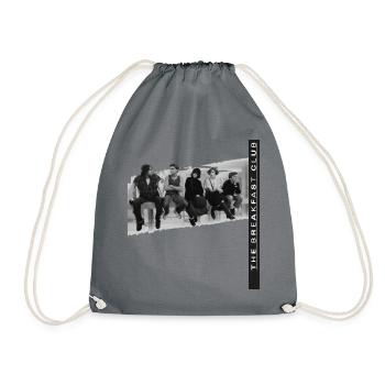 The Breakfast Club Characters In Black And White - Drawstring Bag - grey - Front