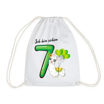Seventh birthday I'm already seven years old - Drawstring Bag - white - Front