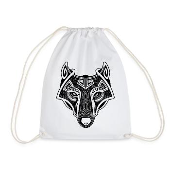 Loup viking - Sac de sport léger - blanc - Devant