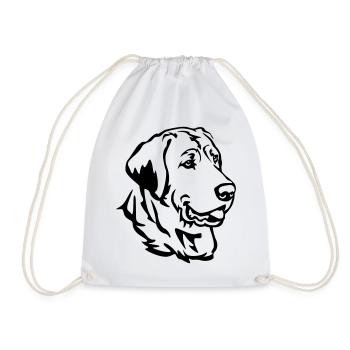 Broholmer Kopf - Drawstring Bag - white - Front