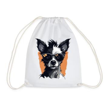 Hunde Chihuahua Design - Turnbeutel - Weiß - Vorne