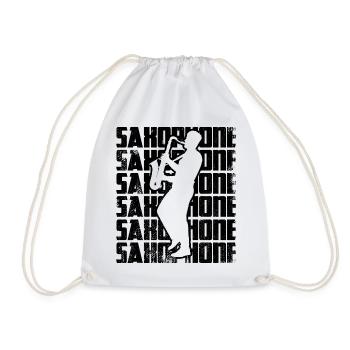 Saxophone - Drawstring Bag - white - Front