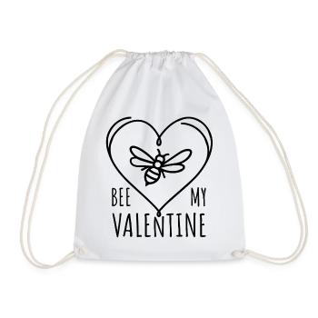 Be My Valentine's Day Saying Dear Girlfriend - Drawstring Bag - white - Front