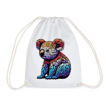 Koala - Drawstring Bag - white - Front