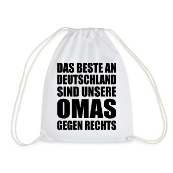 beste an deutschland sind unsere omas gegen rechts - Turnbeutel - Weiß - Vorne