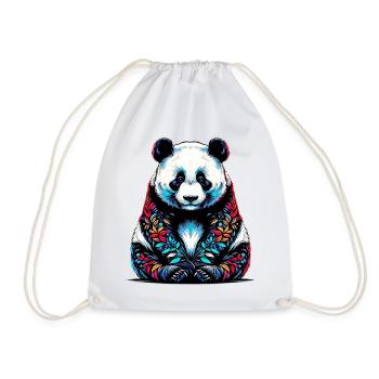 Panda - Turnbeutel - Weiß - Vorne
