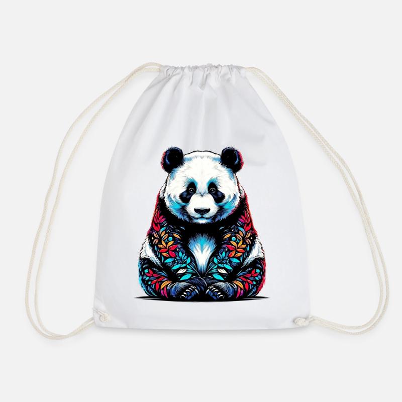 Panda - Turnbeutel - Weiß