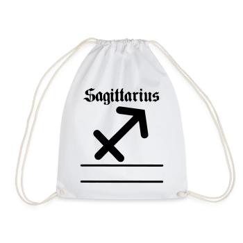 Sagittarius name banner Sagittarius - Drawstring Bag - white - Front