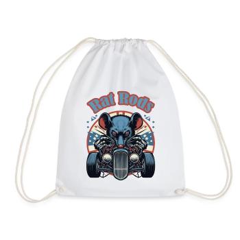 Ratsking Ratlook Shirt – Rustic Custom Style - Drawstring Bag - white - Front