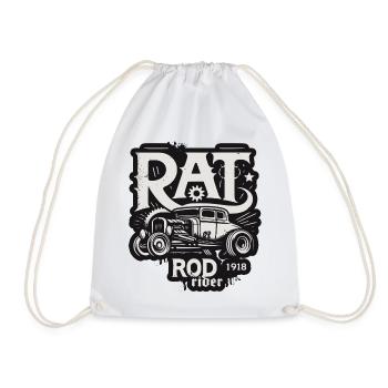 Ratsking Ratlook Shirt – Rustic Custom Style - Drawstring Bag - white - Front