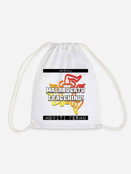 Moviti Fermu - Malarucatu und Portier! - Turnbeutel - Weiß