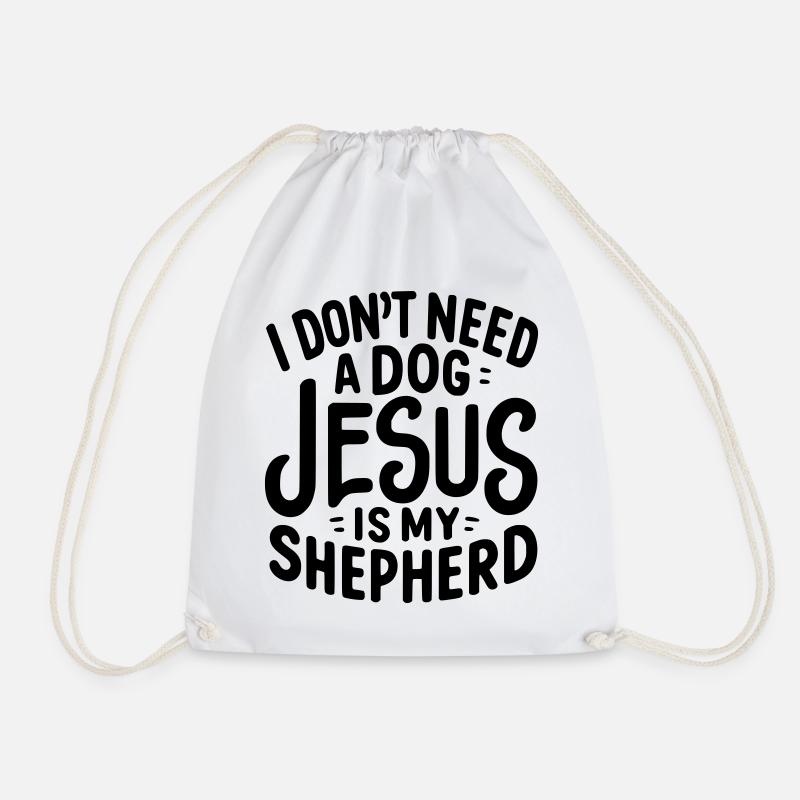 Jesus ist mein Hirte - Turnbeutel - Weiß
