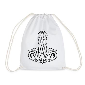 Thors hammer - Drawstring Bag - white - Front